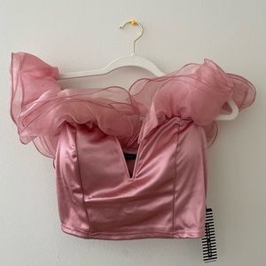 Pink off the shoulder top